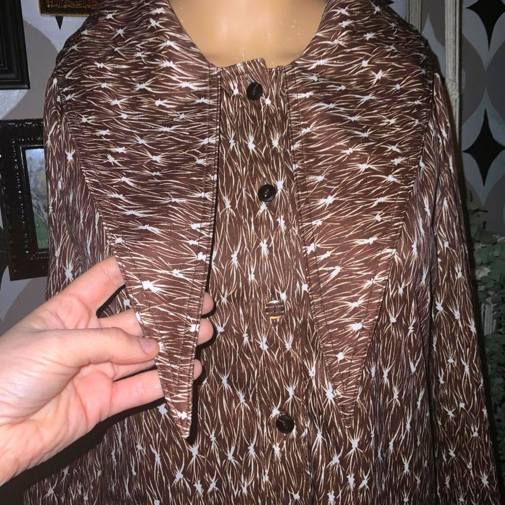Vintage Just Mort Brown dress sz 14